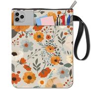 craspire Couverture de Livre à Fleurs Vintage Protection de Livre pour Livres de Poche Tissu Lavable Couverture de Livre avec Fermeture Éclair et Poche Supplémentaire pour Les Amoureux des Livres