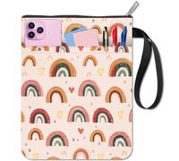 craspire Couverture de Livre Arc en Ciel Rose Protection de Livre pour Livres de Poche Couverture de Livre en Tissu Lavable avec Fermeture Éclair et Poche Supplémentaire pour Les Amoureux des Livres