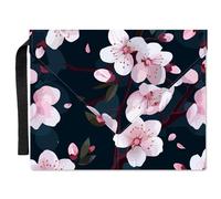 craspire Couverture de Livre de Cerise Pochette de Livre de Sakura 11,6 X 9,3 Pouces Protecteur de Livre de Fleur pour Les Broches Couverture de Livre en Tissu Lavable avec poignée et Poche de Manche