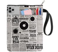 CRASPIRE Couverture de Livre de Journal Protection de Livre Rétro Pochette de Livre pour Livres de Poche Couverture de Livre en Tissu Lavable avec Fermeture Éclair et Poche Supplémentaire