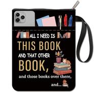 craspire Couverture de Livre de Mots Noire Protection de Livre Motif Chat Pochette de Livre pour Livres Brochés Couverture de Livre en Tissu Lavable avec Fermeture Éclair et Poche Supplémentaire