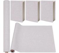 craspire Couverture de Livre en Tissu de Reliure de 51 x 11.8 Pouce avec Dos en Papier Couverture de Livre en Lin Tissé en Polyester et Dentelle Ancienne pour Album de Livres Scrapbooking Archivage