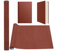 craspire Couverture de Livre en Tissu Marron Foncé de 51 x 11.8 Pouce avec Support en Papier et Tissu Suédé pour Reliure de Livres Fournitures de Scrapbooking Protection de Livre Album Bricolage