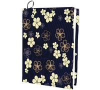 craspire Couverture de Livre Extensible à Fleurs Bleu Marine Lavable Réutilisable Grand Tissu en Nylon Protection de Livre en Polyester Enveloppes Élastiques de 9.4x15.7 Pouce Adaptées à la Plupart
