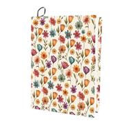craspire Couverture de Livre Extensible Couverture de Livre élastique Floral Manchon de Fleurs de Printemps de 15,7 x 9,8 Pouces Lavable réutilisable Grand Bloc-Notes Extensible adapté à 9x11 Pouces