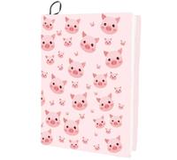 craspire Couverture de Livre Extensible en Forme de Cochon Motif Animal Rose Lavable et Réutilisable Grand Tissu en Nylon Protection de Livre en Polyester Enveloppes Élastiques de 9.4x15.7 Pouce