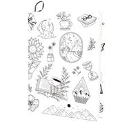 CRASPIRE Couverture de Livre Extensible en Forme de Plante, Motif Papillon, Fleur, Lavable et Réutilisable, Grand Protecteur de Livre en Nylon et Polyester de 9.4x15.7,(5) cm, Élastique