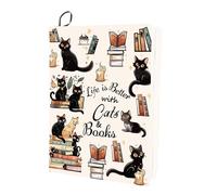CRASPIRE Couverture de Livre Extensible en Nylon Lavable et Réutilisable pour Chat Grande Taille Protection Élastique pour Carnet de Notes Convient pour les Livres à Couverture Rigide