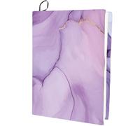 craspire Couverture de Livre Extensible Violette Motif Marbre Lavable et Réutilisable Grand Tissu en Nylon Protection de Livre en Polyester Enveloppes Élastiques de 9.4x15.7 Pouce Adaptées