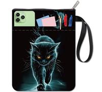 craspire Couverture de Livre pour Chat Couverture de Livre en Tissu Lavable avec Fermeture éclair et Pochette supplémentaire pour Les Amoureux des Livres Cadeaux pour Les camarades de Classe