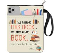 craspire Couvertures de Livre Blanches avec Motifs de Mots Protection de Livre en Forme de Chat pour Livres Brochés Couverture de Livre en Tissu Lavable avec Fermeture Éclair et Poche Supplémentaire