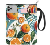 CRASPIRE Couvertures de livre Orange protecteur de livre de fruits pochette de livre pour les livres de poche tissu lavable couverture de livre avec fermeture éclair et poche supplémentaire