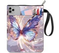 craspire Couvertures de Livre Papillon Pochette de Livre Vintage Protecteur de Livre pour Les Livres de Poche Tissu Lavable Couverture de Livre avec Fermeture éclair et Poche de Manche supplémentaire