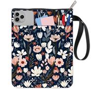 CRASPIRE Couvertures de Livres à Fleurs Protections de Livres Vintage pour Livres de Poche Couvertures de Livres en Tissu Lavables avec Fermeture Éclair et Pochette Supplémentaire pour les Amoureux