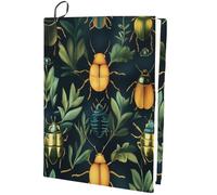 craspire Couvertures de Livres à Imprimé Animal 15.7 x 9.8 po Insecte Feuille Plante Lavable Réutilisable Extensible Grand Tissu Élastique en Nylon Protecteur Enveloppes de Cahier Convient