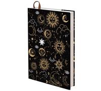 craspire Couvertures de Livres A5 couvertures de Livres Réutilisables pour Livres Brochés Couverture Rigide 12.4x8.8 Pouces Protecteurs de Livres Soleil Lune Étoiles Book Sox Vestes de Manuels