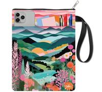 craspire Couvertures de Livres de Montagne à Fleurs Colorées Protège Livres pour Livres de Poche Housse de Livre en Tissu Lavable avec Fermeture Éclair et Pochette Supplémentaire pour Les Amoureux