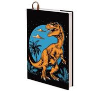 CRASPIRE Couvertures de Livres de Poche A5 Dinosaure Couvertures de Livres à Imprimé Journal Rétro Pochettes de Livres Souples pour Manuels Scolaires 12.4x8.8 pouces Étiquettes de Livres Sangle Vestes