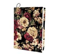 craspire Couvre-Livre Extensible en Nylon à Fleurs Retro Lavable Réutilisable Grand protège-Livre Elastique Convient pour Les Livres à Couverture Dure de 9 x 11 Pouces Salle de Classe