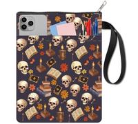 craspire Couvre Livres en Tissu Lavable avec Fermeture Éclair et Pochette Supplémentaire pour Les Amoureux des Livres Les Camarades de Classe Les Cadeaux d'halloween
