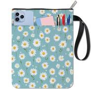 CRASPIRE Daisy Book Covers Pochette de Livre avec Fermeture Éclair 11 x 8.7 pouces Protection de Livre pour Livres de Poche Tissu Lavable Pochette Supplémentaire Pochette Cadeaux pour Camarades