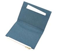 CRASPIRE dossiers poche zippée 5.1x3.6 pouces voyageurs coco bleu foncé carnet planificateur portefeuille carte porte-passeport facture papier stockage sac pour Journal couverture Tn accessoires