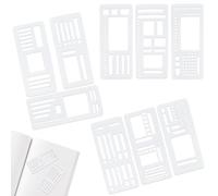 craspire Ensemble de Pochoirs Flexibles pour Agenda et Carnet de Notes en Plastique Blanc Faits Main et Réutilisables Outils Polyvalents pour Le Dessin la Planification Le Scrapbooking Les Listes