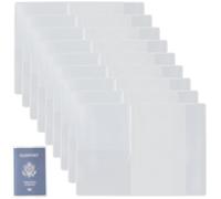 craspire Étui de Protection Transparent Givré pour Passeport 10 pièce en Plastique Imperméable avec Emplacements pour Billets Idéal pour Les Cartes de Voyage Les Cartes D'Identité et Les Documents
