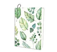 craspire Feuilles Couverture de Livre Extensible Plantes de Feuilles de Tortue Couverture Verte Lavable réutilisable Grande Pochette de Livre en Nylon Protecteur de Livre enveloppes de Cahier