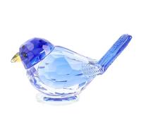 craspire Figurine D'Oiseau en Cristal Bleu à Collectionner Décoration de Bureau de Table D'Intérieur Faite à la Main en Verre Animaux Presse Papier Décoration en Cristal Cadeau