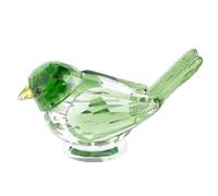 craspire Figurine D'Oiseau en Cristal Vert à Collectionner Décoration de Bureau de Table D'Intérieur Faite à la Main en Verre Animaux Presse Papier Décoration en Cristal Cadeau