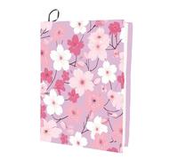 CRASPIRE Fleur de cerisier couverture de livre extensible fleur rose Sakura lavable réutilisable grand protecteur de livre en Nylon enveloppes élastiques pour carnet adapté à 9 x 11 pouces