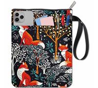 CRASPIRE Fox Forest Book Sleeve Protector avec Fermeture Éclair Pochette en Toile Imperméable pour les Amoureux des Livres Cahier à Couverture Rigide Bible Journal Manuels Livres Brochés Plantes Recto
