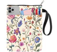 CRASPIRE Housse de Livre à Fleurs Protection de Livre pour Livres de Poche Housse de Livre en Tissu Lavable avec Fermeture Éclair et Poche Supplémentaire pour les Amoureux des Livres Cadeaux