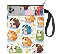 craspire Housse de Livre Cochon d'Inde avec Fermeture Éclair et Poche Avant pour Livre de Poche 11 x 8.7 Pouces Protection de Pochette en Tissu Double Face Tissu Lavable Bookish Merch Accessoires