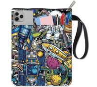 craspire Housse de Livre en Tissu Lavable avec Poche Avant Zippée Pochette de Protection de Livre de 11 x 8.7 Pouce pour Lecteur de Livres Bibliothécaire Rat de Bibliothèque Bibliophile Couverture