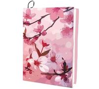 craspire Housse de Livre Extensible en Fleur de Cerisier Motif Floral Rose Lavable et Réutilisable Grande Housse de Protection en Nylon pour Livres à Couverture Rigide de 9x11po Cadeau
