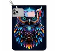 craspire Housse de Livre Hibou Protège Livre en Tissu Lavable avec Fermeture Éclair et Pochette Supplémentaire pour Les Amoureux des Livres Idéal comme Cadeau pour Camarades de Classe