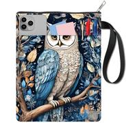 craspire Housse de Livre Hibou Rétro Protection de Livre Oiseau pour Livres de Poche Housse de Livre en Tissu Lavable avec Fermeture Éclair et Poche Supplémentaire pour Les Amoureux des Livres