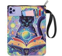 craspire Housse de Protection Colorée pour Livre de Poche Motif Chat Lavable avec Fermeture Éclair et Pochette Supplémentaire Idéale pour Les Amoureux des Livres et Les Camarades de Classe