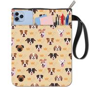 craspire Housse de Protection en Forme de Couronne pour Livre de Chien Couverture de Livre Jaune en Forme d'animal pour Livres Brochés Couverture de Livre en Tissu Lavable avec Fermeture Éclair