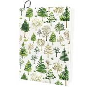 craspire Housse de Protection Extensible pour Livre Motif Forêt D'Arbres Lavable et Réutilisable Jusqu'À 9 x 11 Pouce Enveloppes Élastiques pour Cahiers de la Rentrée Scolaire Convient à la Plupart