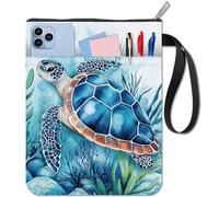 craspire Housse de Protection Imperméable et Lavable pour Carnet de Notes Motif Tortue de Mer Motif Océan avec Fermeture Éclair et Poche Avant Supplémentaire Idéale pour Un Anniversaire Une Remise