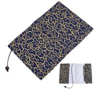 craspire Housse de Protection pour Livre A6 Anneaux, Tissu de Rangement avec Corde, Nuages Noirs, Tissu de Protection Lavable pour Les Amateurs de Livres, Carnets de Notes, Romans, Manuels