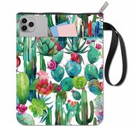craspire Housse de Protection pour Livre en Forme de Cactus avec Fermeture Éclair Imperméable en Toile pour Les Amoureux des Livres Couverture Rigide Carnet Journal Bible Manuels Livres de Poche