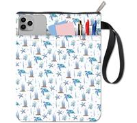 craspire Housse de Protection pour Livre en Forme de Tortue Étoile de Mer Couverture de Livre du Monde sous Marin pour Livres Brochés Couverture de Livre en Tissu Lavable avec Fermeture Éclair