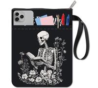 craspire Housse de Protection pour Livre Motif Tête de Mort Lavable et Imperméable Motif Squelette Effrayant Idéale pour Les Cahiers Les Cahiers de Classe et Les Étudiants.