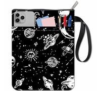 craspire Housse de Protection pour Livre Planets avec Fermeture Éclair Housse en Toile Imperméable pour Les Amoureux des Livres Carnet de Notes Journal Manuels Scolaires Livres de Poche Motif Recto