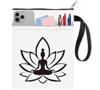 craspire Housse de Protection pour Livres de Yoga et Musculation 11x8.6 po Couvertures de Livres Couvertures de Livres de Poche Tissu Lavable Poignée avec Fermeture Éclair Poche Avant Supplémentaire