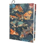craspire Insectes Couverture de Livre Extensible Papillon Papillon Lavable réutilisable Grande Pochette de Livre en Nylon Protecteur de Livre enveloppements de Cahier élastiques pour 9x11 Pouces